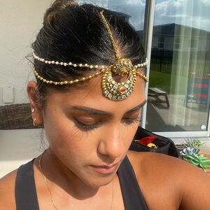 Gold and Pearl Headpiece
